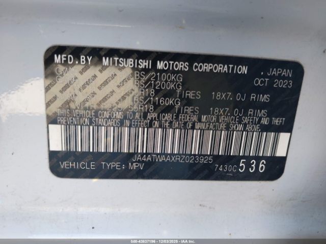 2024 MITSUBISHI ECLIPSE CROSS JA4ATWAAXRZ023925 Photo 8