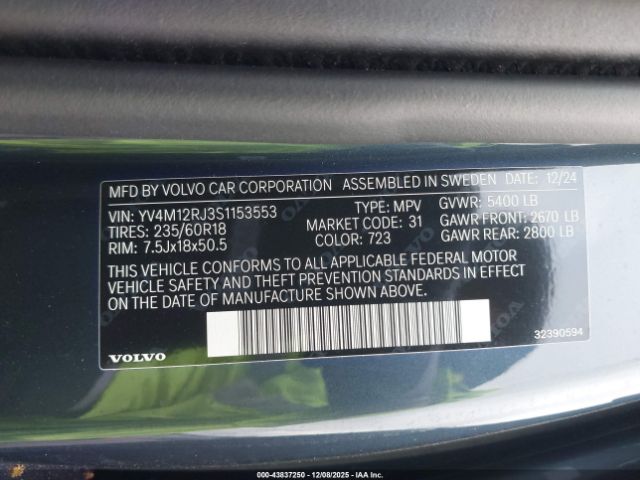 2025 VOLVO XC60 YV4M12RJ3S1153553 Photo 8