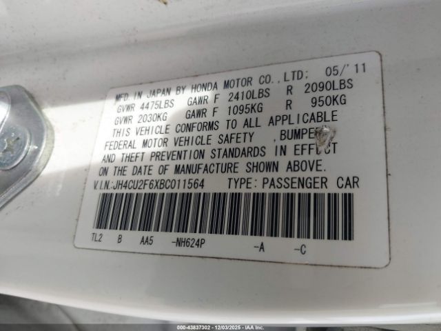 2011 ACURA TSX JH4CU2F6XBC011564 Photo 8
