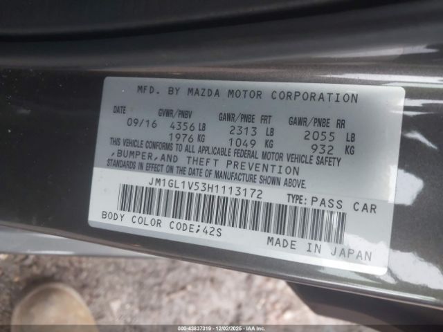 2017 MAZDA MAZDA6 JM1GL1V53H1113172 Photo 8