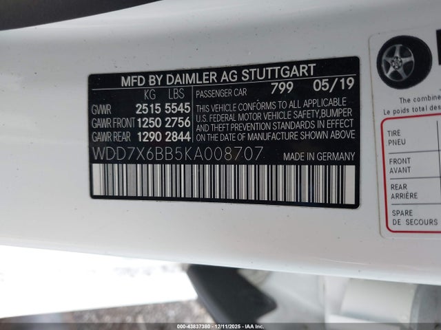 2019 MERCEDES-BENZ AMG GT 53 4-DOOR COUPE WDD7X6BB5KA008707 Photo 8