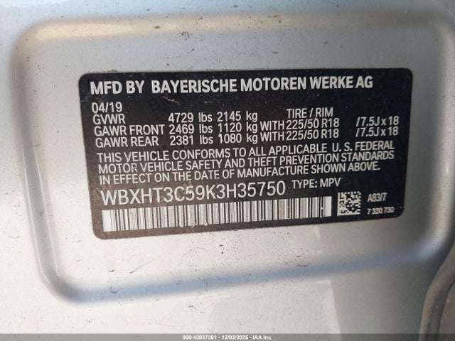 WBXHT3C59K3H35750 BMW X1 Xdrive28i