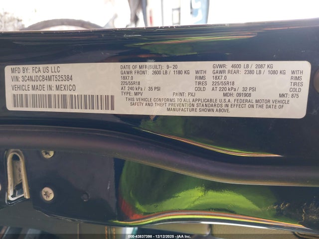 2021 JEEP COMPASS 3C4NJDCB4MT525384 Photo 8