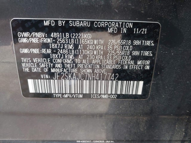 2022 SUBARU FORESTER JF2SKAJC7NH417742 Photo 8