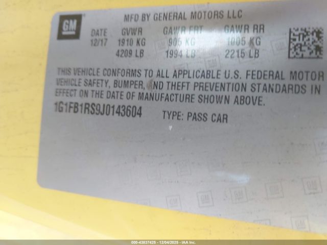 2018 CHEVROLET CAMARO 1G1FB1RS9J0143604 Photo 8