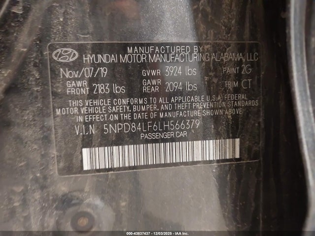 5NPD84LF6LH566379 Hyundai Elantra Value Edition