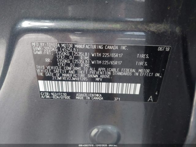 2018 TOYOTA RAV4 2T3WFREV2JW481285 Photo 8