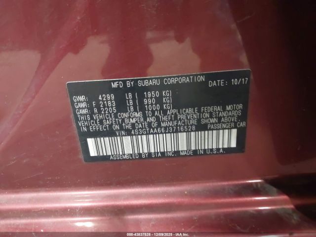 2018 SUBARU IMPREZA 4S3GTAA66J3716528 Photo 8