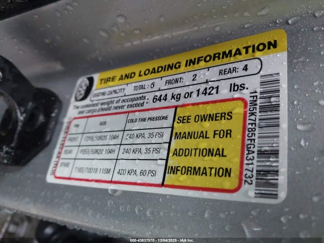 Ford Explorer Limited 2015 1FM5K7F85FGA31732 Image 9