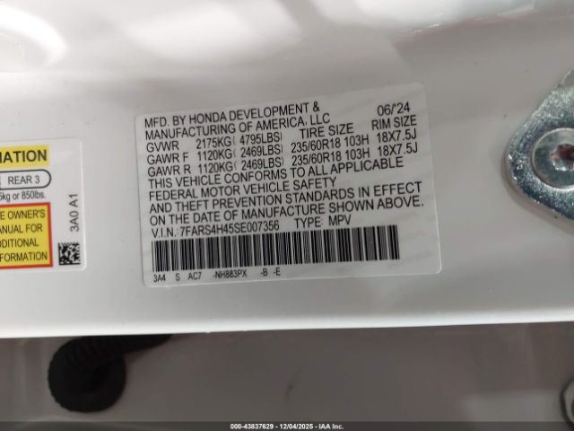 2025 HONDA CR-V 7FARS4H45SE007356 Photo 8