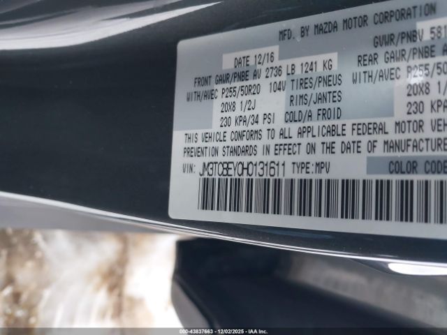 2017 MAZDA CX-9 JM3TCBEY0H0131611 Photo 8