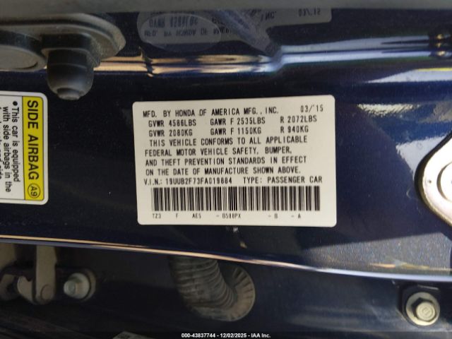 2015 ACURA TLX 19UUB2F73FA019884 Photo 8