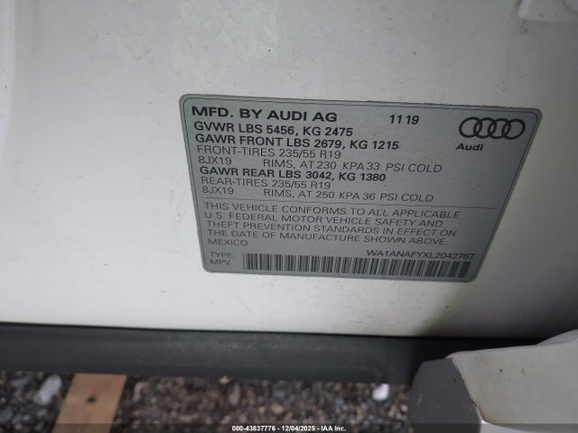 2020 AUDI Q5 WA1ANAFYXL2042767 Photo 8