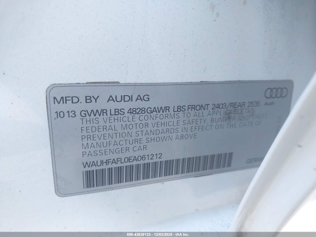 2014 AUDI A4 WAUHFAFL0EA061212 Photo 8