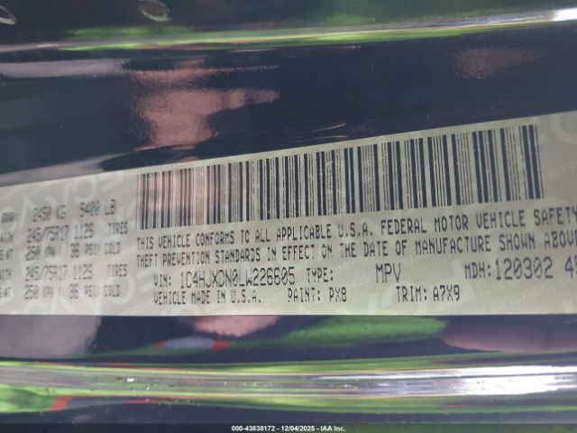 2020 JEEP WRANGLER UNLIMITED 1C4HJXDN0LW226605 Photo 8