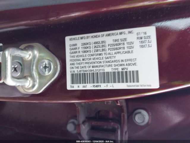 2017 ACURA RDX 5J8TB4H39HL012110 Photo 8