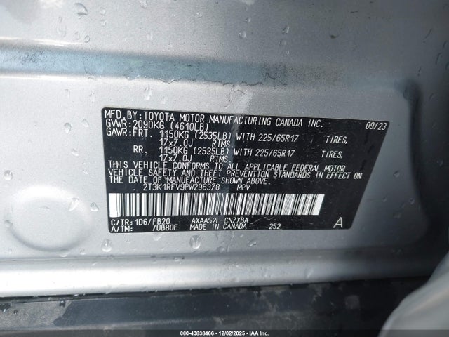 Toyota RAV4 LE 2023 2T3K1RFV9PW296378 Image 9