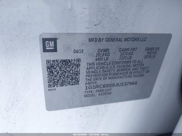 2018 CHEVROLET VOLT 1G1RC6S59JU137564 Photo 8