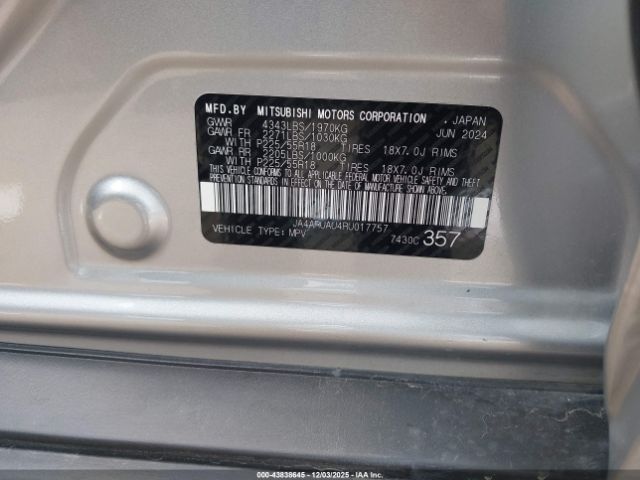 2024 MITSUBISHI OUTLANDER SPORT JA4ARUAU4RU017757 Photo 8