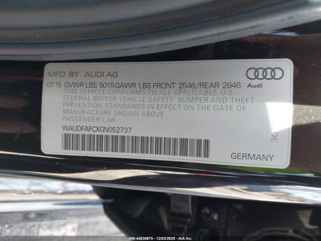 2016 AUDI A6 WAUDFAFCXGN052737 Photo 8