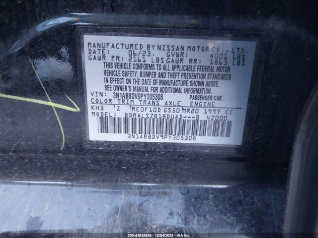 Nissan Sentra Sr Xtronic Cvt 2023 3N1AB8DV9PY305308 Image 9