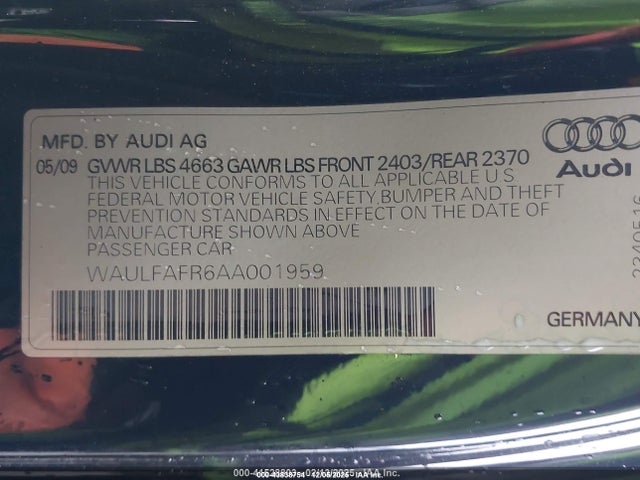 2010 AUDI A5 WAULFAFR6AA001959 Photo 8