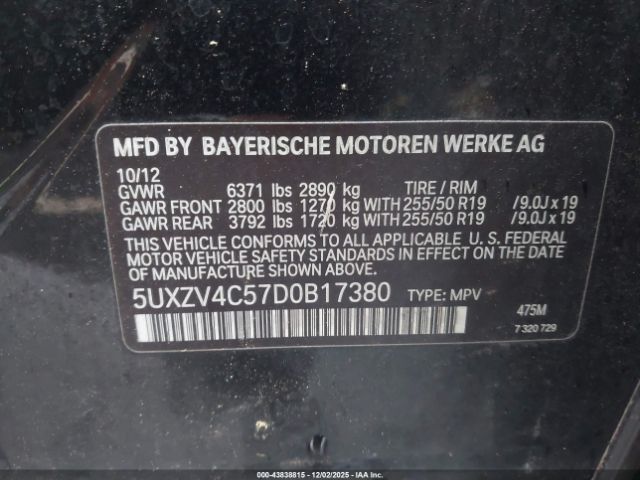 2013 BMW X5 5UXZV4C57D0B17380 Photo 8