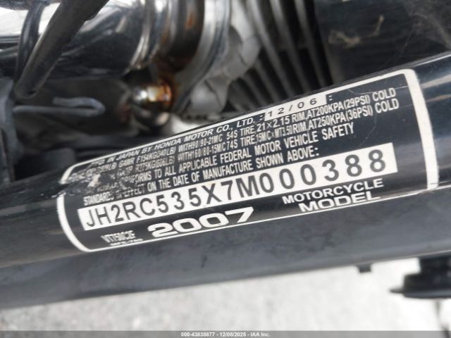2007 HONDA VT750 JH2RC535X7M000388 Photo 9