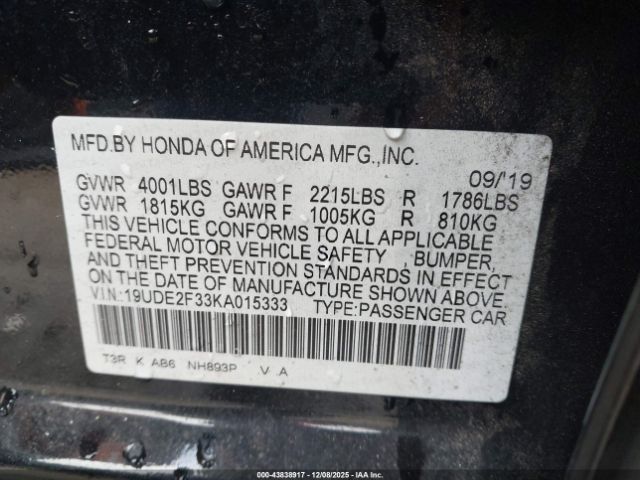 2019 ACURA ILX 19UDE2F33KA015333 Photo 8