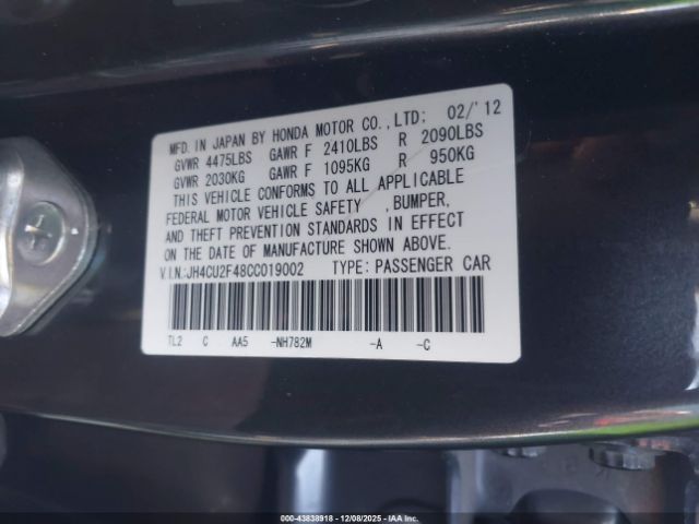 2012 ACURA TSX JH4CU2F48CC019002 Photo 8