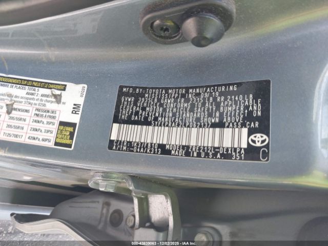 2020 TOYOTA COROLLA 5YFEPRAE2LP062137 Photo 8