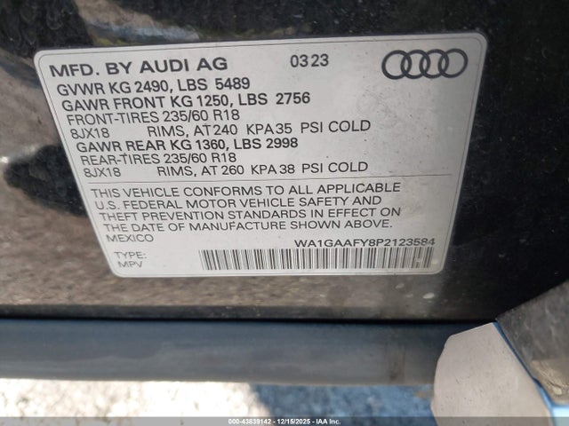 2023 AUDI Q5 WA1GAAFY8P2123584 Photo 8