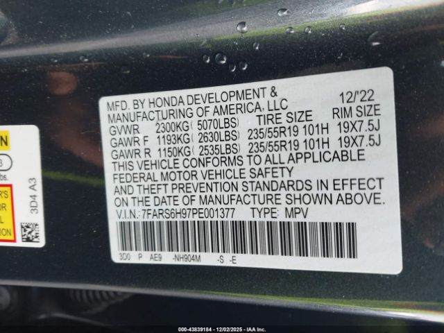 2023 HONDA CR-V HYBRID 7FARS6H97PE001377 Photo 8