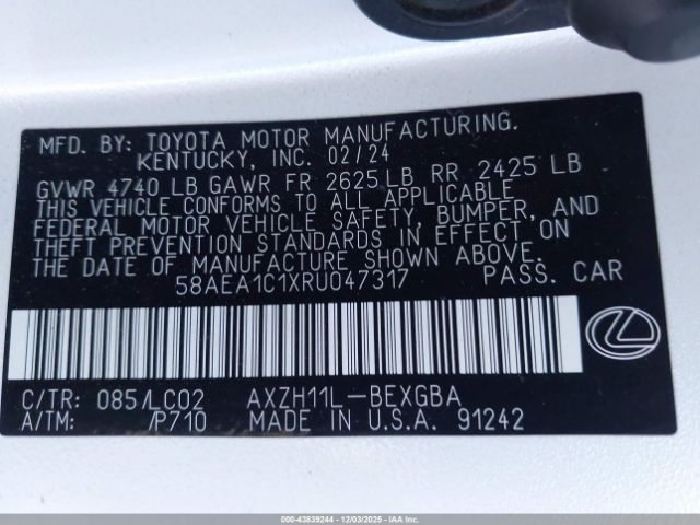 2024 LEXUS ES 300H 58AEA1C1XRU047317 Photo 8