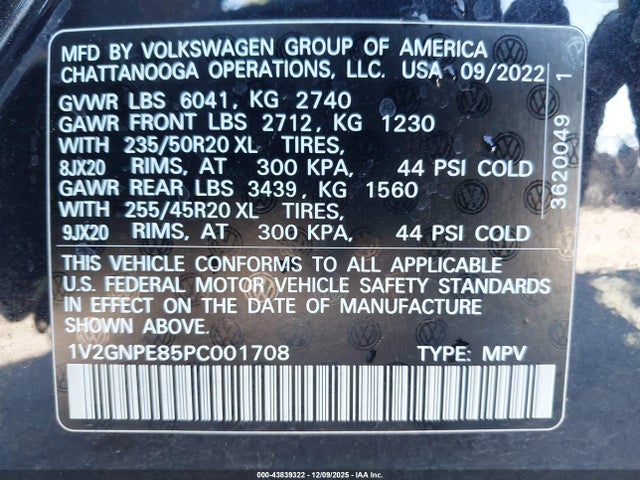 1V2GNPE85PC001708 Volkswagen Id.4 Awd Pro S/awd Pro S Plus