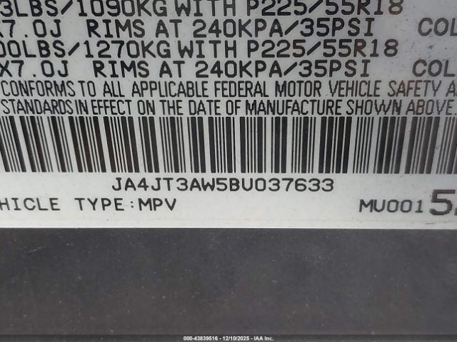 2011 MITSUBISHI OUTLANDER JA4JT3AW5BU037633 Photo 8