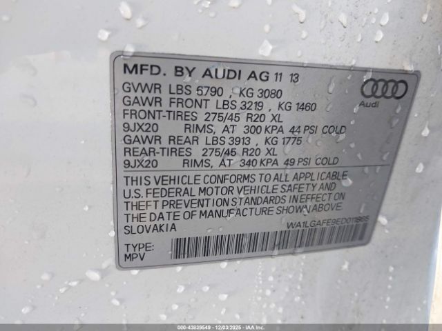 2014 AUDI Q7 WA1LGAFE9ED011865 Photo 8