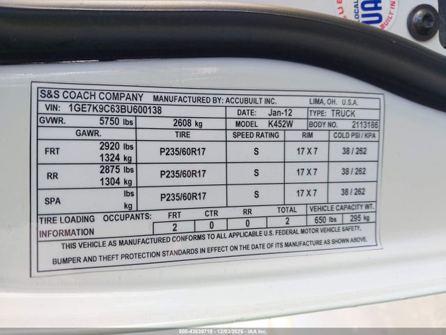 2011 CADILLAC DTS 1GE7K9C63BU600138 Photo 8