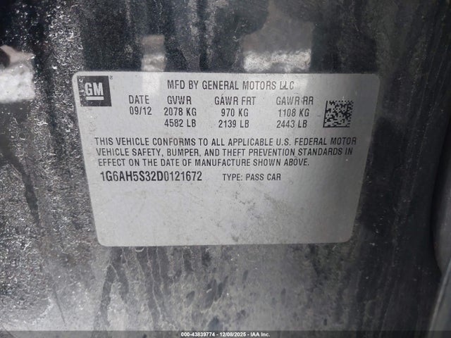 2013 CADILLAC ATS 1G6AH5S32D0121672 Photo 8