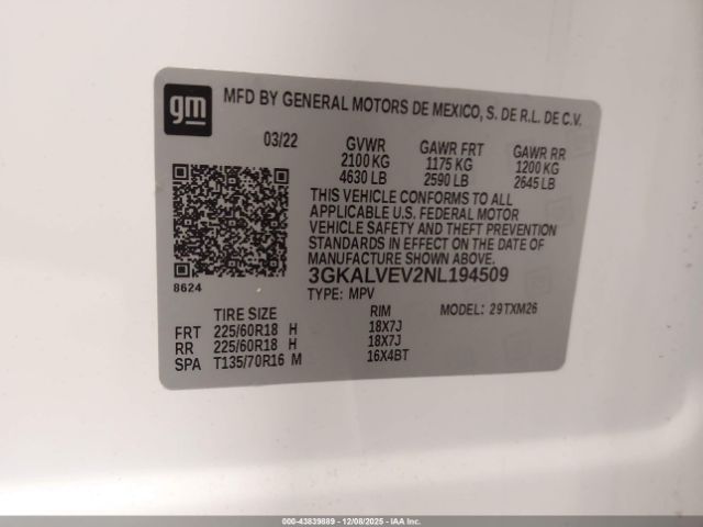 2022 GMC TERRAIN 3GKALVEV2NL194509 Photo 8