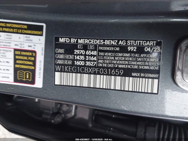 2023 MERCEDES-BENZ EQE 350 W1KEG1CBXPF031659 Photo 8