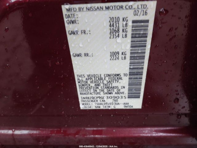 2016 NISSAN LEAF 1N4BZ0CP9GC309035 Photo 8