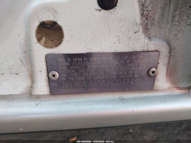 1988 ACURA LEGEND JH4KA4655JC037432 Photo 8