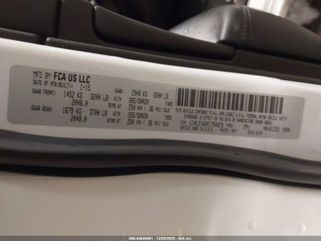 2015 JEEP GRAND CHEROKEE 1C4RJFAG0FC754879 Photo 8