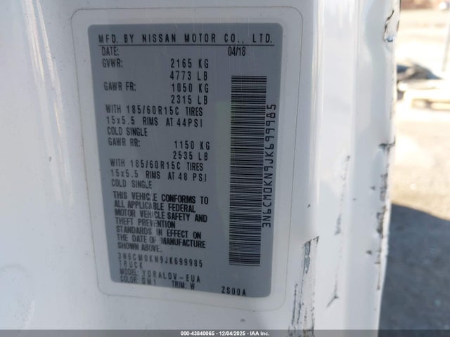 Nissan Nv200 S 2018 3N6CM0KN9JK699985 Image 9