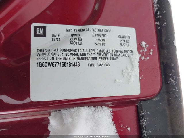 2006 CADILLAC STS 1G6DW677160181448 Photo 8