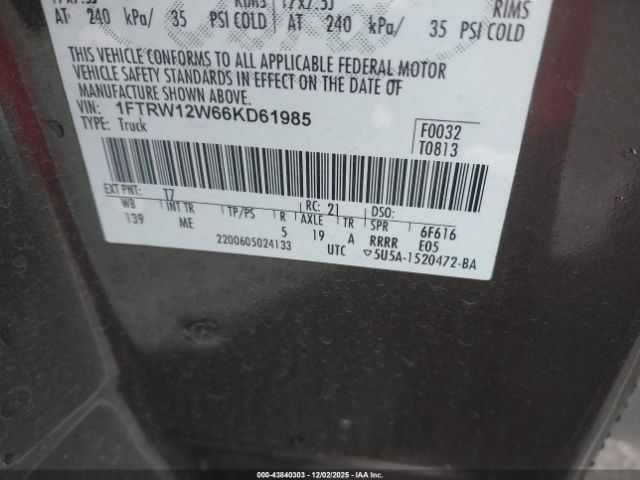 2006 FORD F-150 1FTRW12W66KD61985 Photo 8