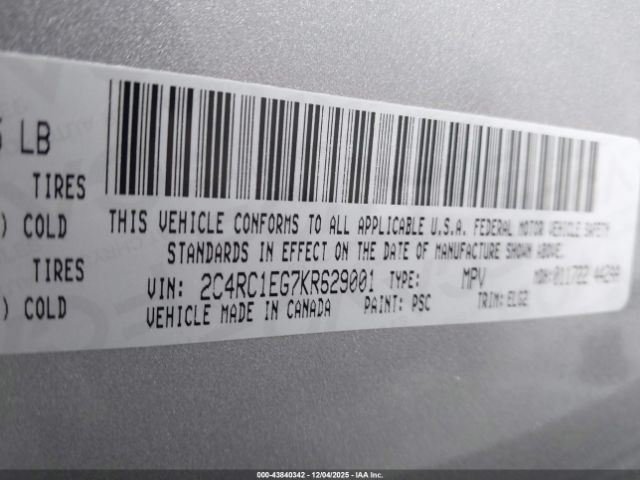 2019 CHRYSLER PACIFICA 2C4RC1EG7KR629001 Photo 8