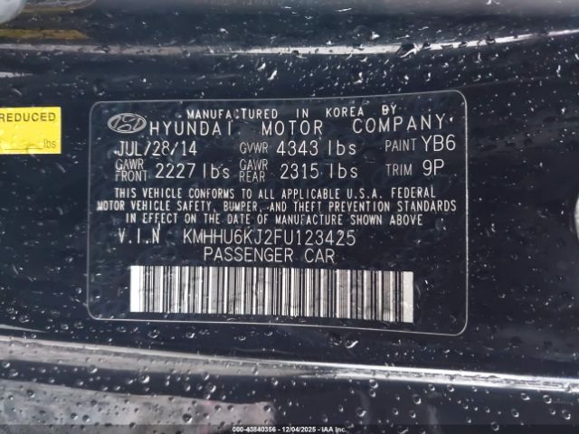 2015 HYUNDAI GENESIS KMHHU6KJ2FU123425 Photo 8
