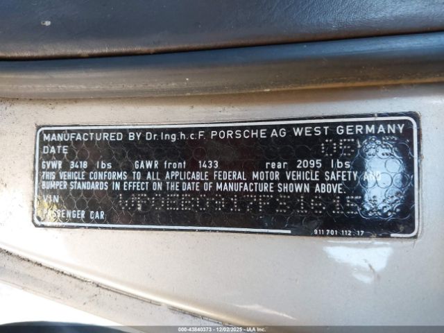 1985 PORSCHE 911 WP0EB0917FS161518 Photo 8